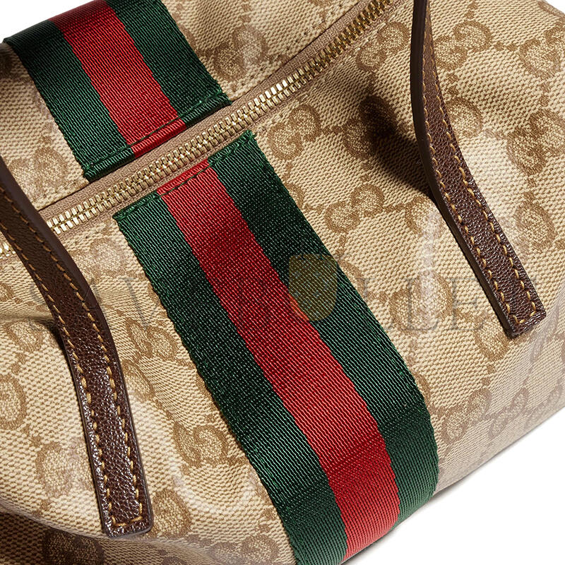 GUCCI MINI BOSTON BAG WITH WEB 876057 (19*11*10cm) GUCCI MINI BOSTON BAG WITH WEB 876057 (19*11*10cm)